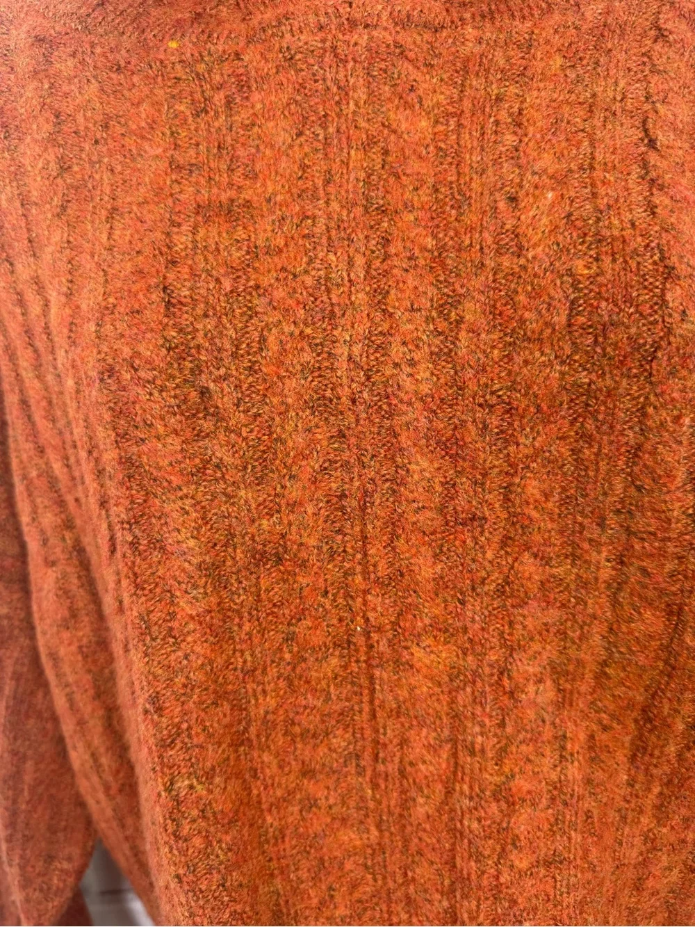 For The Republic Apple Spice Heather Hooded Knit Sweater Size S/P NWT